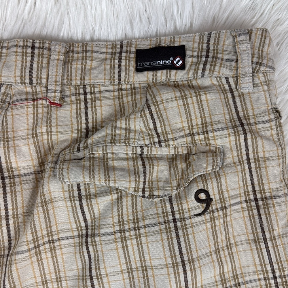 Vintage Y2K Transnine Plaid Shorts with Pockets - Picture 6 of 6